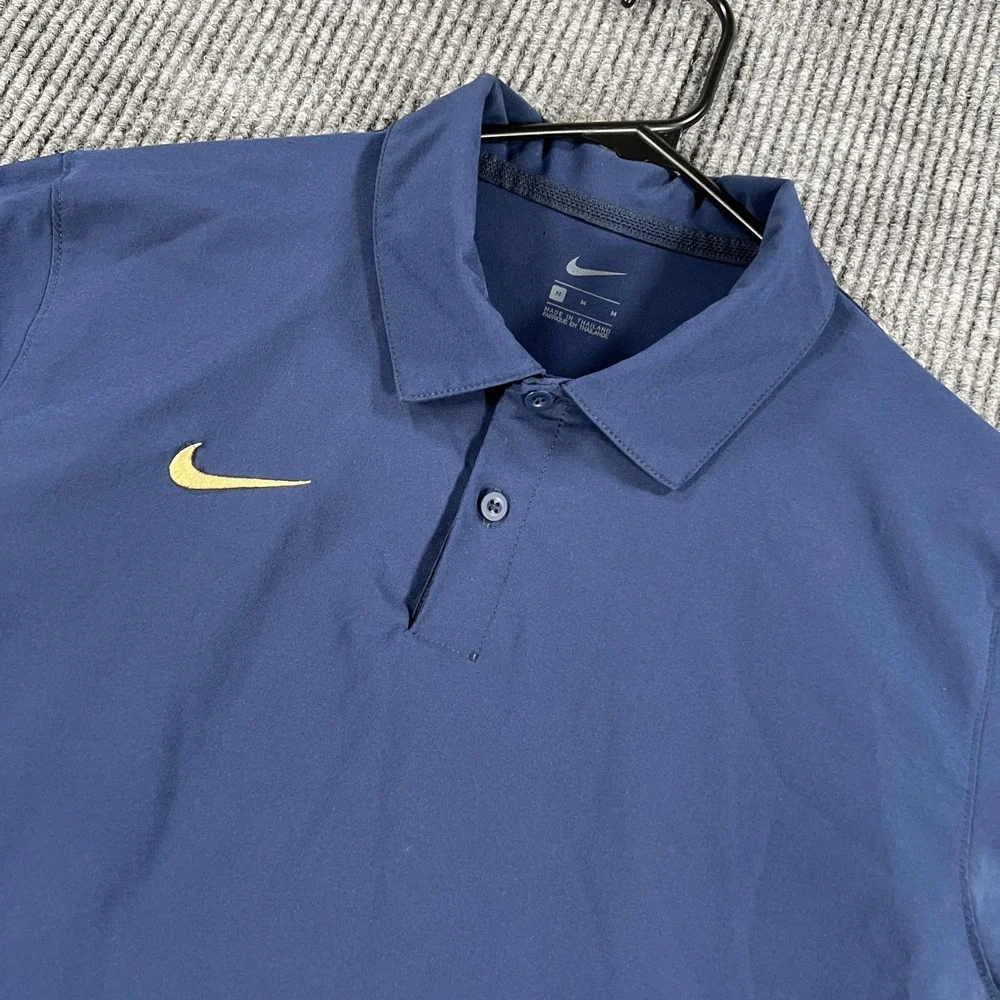 Nike Flex Gameday Polo Shirt Mens Medium Blue Short Sleeve Casual Active Golf